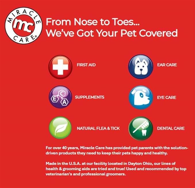 Miracle Care Small Slicker Brush for Dogs and Cats | Grooming Brush Removes Loose Undercoat, Reduce Shedding and Matting, Flexible Pins Protect Skin, Ergonomic & Cushioned Handle