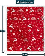 PAVILIA Red Reindeer Christmas Sherpa Throw Blanket, Ultra Soft Reversible Fleece Sherpa 50x60 Winter Blanket for Couch & Bed, Cozy Christmas Home Decor Holiday - Image 4