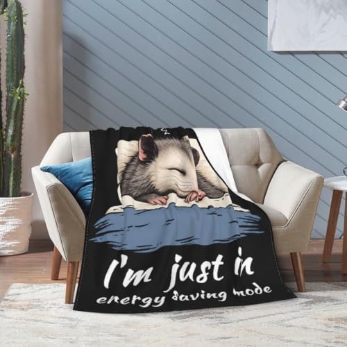 Sleepy Opossum Blanket Throw Gift for Girls Women 60"X50" - Image 2