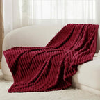 Bedsure Soft Twin Blanket for Bed Decor Gifts Deep Red 60"x80" - Image 6