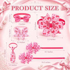 Talltalk 120 Pcs Pink Bow Dog Bow Tie Basic Collar Set - Image 2