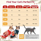 DENTRUN Winter Cat Knit Sweater, Red-Green Warm Clothes for Kitten Outfit - Image 4