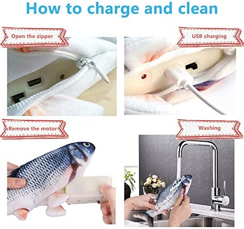 Tocirelo Cat Toys Flopping Fish with Catnip, Moving Interactive Cat Toy - Image 5