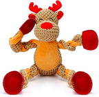 Senneny Christmas Dog Toys, Squeaky Reindeer Plush with Ropes for Tug of War, Durable Interactive Chew Toys for Puppy Small Medium Large Dogs by Senneny
