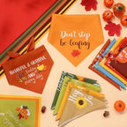 100 Pcs Fall Thanksgiving Dog Bandana Bulk with Sayings Pet Triangle Scarf Bibs Washable Puppy Kerchief Adjustable Grooming Supplies for Small Medium Large Dog Cat Costume Accessories - Image 6