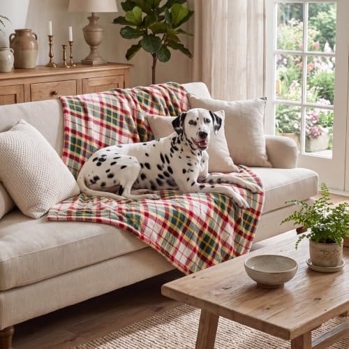 BEDELITE Tartan Plaid Fleece Twin Blanket for Couch, Christmas, 60"x80" - Image 5