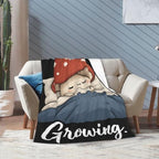 Sleepy Mushroom Blanket Throw Gift for Girls Women 50"X40" - Image 2