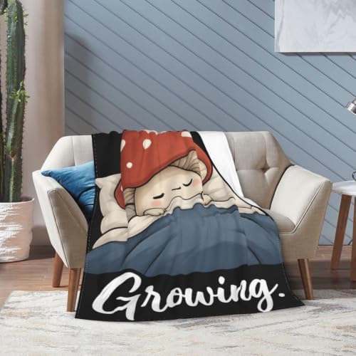 Sleepy Mushroom Blanket Throw Gift for Girls Women 60"X50" - Image 2