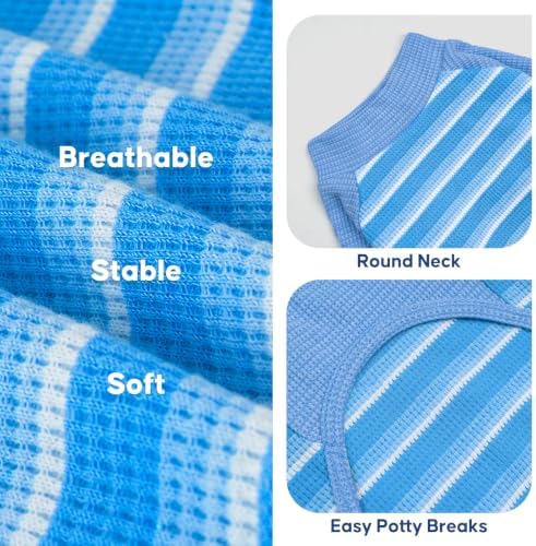 KYEESE 2Pack Waffle Dog Shirt for Small Dogs Sweater Clothes with Sleeves - Image 3
