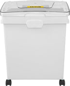 VEVOR Ingredient Bin, 10.5 Gallons Capacity Ingredient Storage Bin, PP Material Flour Bins On Wheels, White Shelf Ingredient Bin with Scoop and Sliding Lid, Commercial Storage Bins 3 Pcs/Set