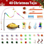 Christmas Tree Cat Tunnel with 40 Cat Toys, Christmas Tree Skirt - Image 6