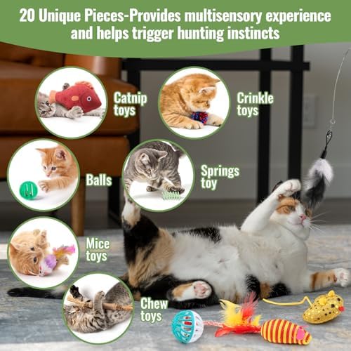 Fashion's Talk Cat Toys Variety Pack for Kitty 20 Pieces - Image 4