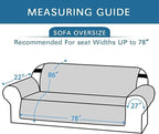 H.VERSAILTEX Reversible Sofa Cover Couch Cover for 3 Cushion Couch Water Resistant Sofa Cover for Living Room Quilted Furniture Washable Couchs Protector(Oversized Sofa, Charcoal Grey)
