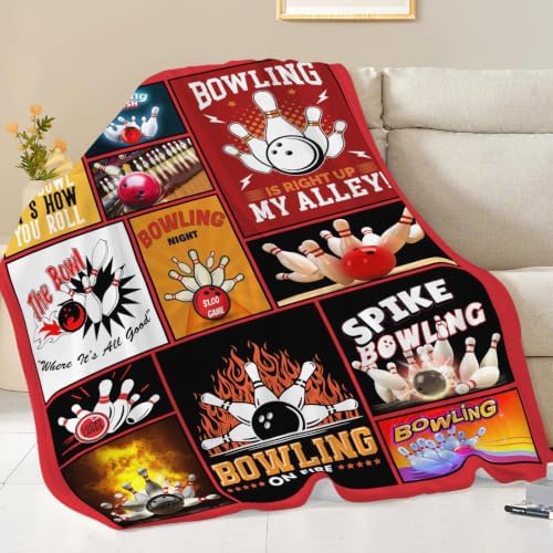 Bowling Blanket for Bowling Fan Kids Throw Stuff Gifts 60"x50" - Image 3