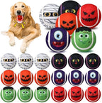 Civaner 18 Pcs Halloween Dog Toys Bulk, 2.5 Inch Squeaky Tennis Balls Gifts by Civaner