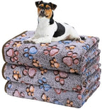 Dono 1 Pack 3 Dog Blankets for Small Dogs, Soft Fluffy Paw Print Pattern Fleece Pet Blanket Warm Sleep Mat, Puppy Kitten Blanket Doggy Mat for Dog Cat Kitten Doggy (40 * 30") by Dono