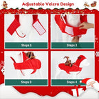 BWOGUE Santa Dog Costume, Dog Christmas Outfit, Riding Pet Clothes, Size L - Image 6