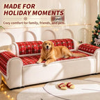Christmas Couch Cover, Christmas Plush Sofa Cover for Dog Pet 1PC - Image 2