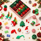 Foilswirl 150 Pcs Christmas Cat Toys Set, Red Green Indoor Kitten Toys - Image 6