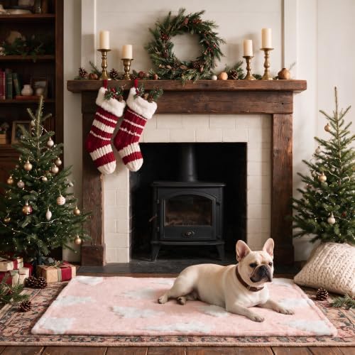 Horaldaily Pink Christmas Trees 3D Textured Pets Blanket 30x40 - Image 5