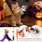 13 Day Halloween Cat Advent Calendar 2026, Interactive Cat Toys Countdown Calendar with Feather Wand, Plush Mice, Bell Balls, Springs, for Cats - Image 6
