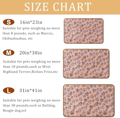 1 Pack 3 Blankets for Dog Puppy Cat (Large 41x31'', Brown, Pink, White) - Image 3