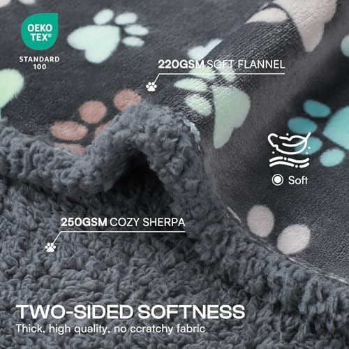 Luciphia Waterproof Dog Blanket Reversible Sherpa Fleece for Small Dogs Cat - Image 2