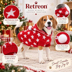 Dog Sweater for Medium Dogs Girl Boy Winter, Dog Clothes, Red, XL - Image 3
