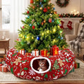 Cat Tunnel Christmas Tree Skirt Cat Donut Tunnel Bed,Gingerbread Man by SilTriangle