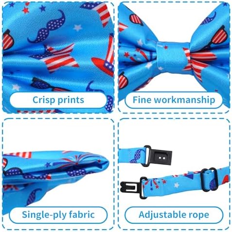 4th of July Dog Bow Ties Bulk for Large Dogs 30 Pack 5.1"*3.1" L - Image 3
