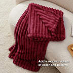 Bedsure Soft Twin Blanket for Bed Decor Gifts Deep Red 60"x80" - Image 5