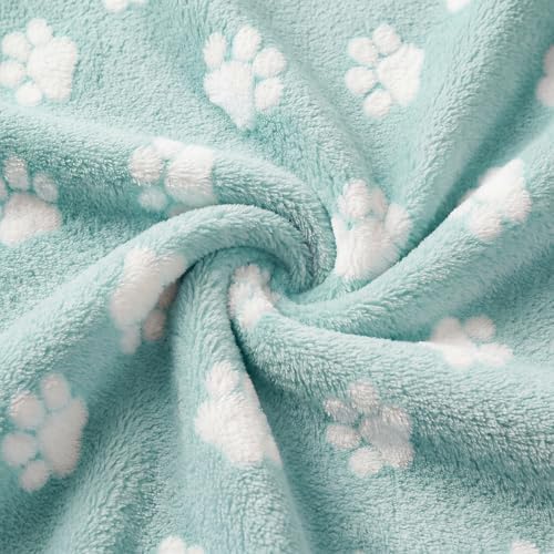 Horaldaily Blue Dog Paw Shape 3D Textured Throw Blanket 60x80 - Image 5