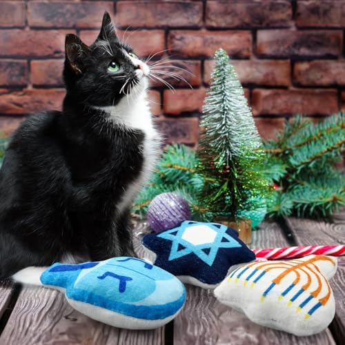 Soulchen Hanukkah Style 4 Pcs Catnip Silvervine Cat Toys Chew - Image 6