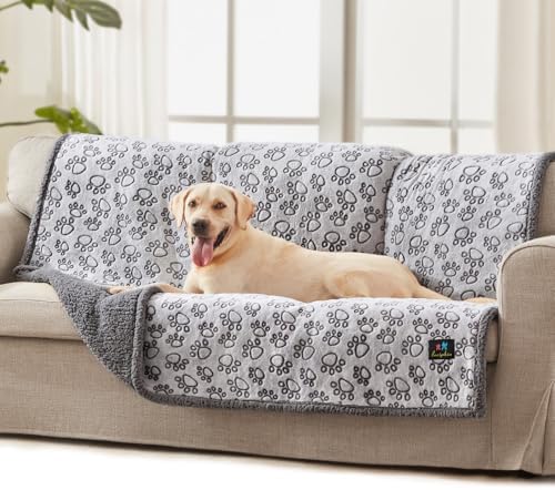 Luciphia Waterproof Dog Blanket Reversible Sherpa Fleece for Large Dogs Cat by luciphia