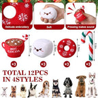 Syhood 12 Pack Puppy Dog Toys Bulk Coffee Theme with Squeaker - Image 3