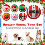 Civaner 36 Pcs Christmas Dog Toys Bulk, 2.5 Inch Squeaky Tennis Balls Santa - Image 2