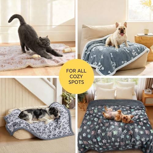 Luciphia Waterproof Dog Blanket Reversible Sherpa Fleece for Large Dogs Cat - Image 4