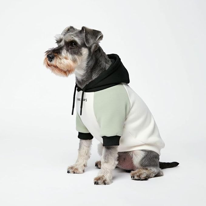 Spark Paws Dog Hoodie – Premium Dog Sweater for Small, Medium, and Large Dogs | Warm Outfits for French Bulldogs, Pitbull, Puppy, Winter Jacket Alternative - Olive Cream - M