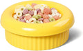Donut Bowl Elevated Ceramic Cat Bowl with Stand, Raised Whisker-Friendly Bowl for Cats & Small Dogs, Patented Donut Design, Made in Korea (2.8" H -Yellow)
