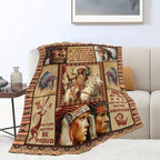 Native American Throw Blanket Indian Southwest Native American Cacique Stuff Gifts for Adults Women Men Soft Cozy Warm Plush Fluffy Fuzzy Fleece Blanket Decor 50''X60'' - Image 6