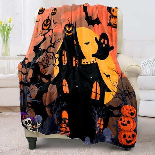 Cute Halloween Blankets for Kids/Adults, Spooky Blanket for Boy/Girls/Toddler, Throw Blanket for Couch 40"x 60" by COMFAR
