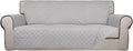 PureFit Reversible Quilted Couch Covers for Dogs Oversized Sofa Cover 78” | Light Gray/Light Gray, Water Resistant Couch Protector, Washable Pet Couch Cover with Non Slip and Elastic Straps For Kids
