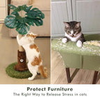 Woochpet 25" Kitten Scratching Post,sisal cat Scratcher Tree with Leaves - Image 6