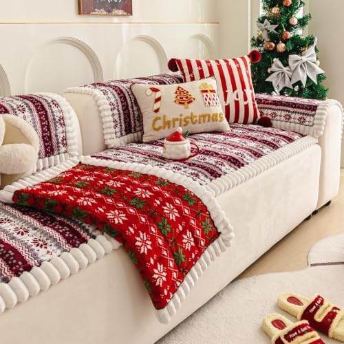 Christmas Couch Cover, Christmas Plush Sofa Cover for Dog Pet 1PC - Image 6