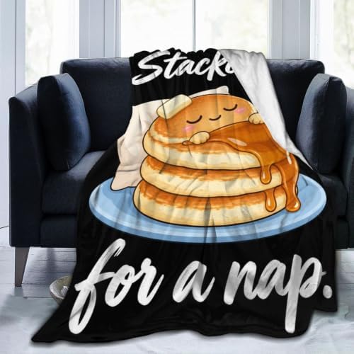 Sleepy Pancakes Blanket Throw Gift for Girls Women 80"X60" by Unknown