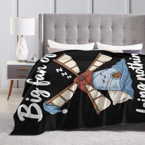 Sleepy Windmill Blanket Throw Gift for Girls Women 50"X40" - Image 6