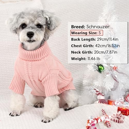 Dog Snowman Santa Sweater (Small, Pink) - Image 2