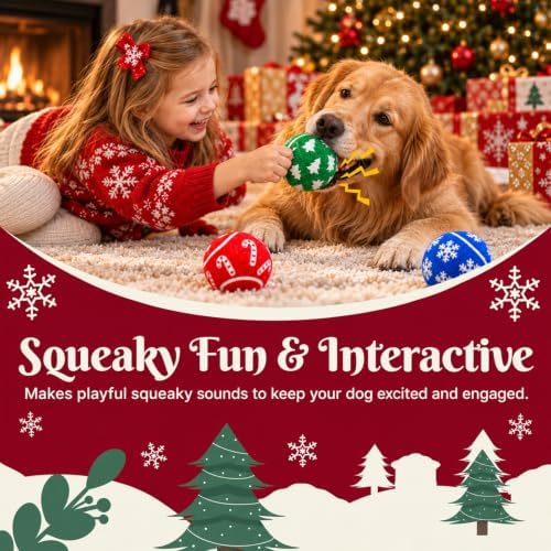 INSUM Christmas Dog Balls Toys, 2.5'' 12 Pack Dog Stocking Stuffers - Image 5