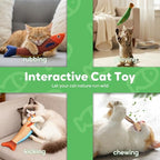 Rishoesu Catnip Toys Saury Fish, Cat & Kitten Chew Kicker Interactive Crinkle Toys for Bored Indoor Adult Cats & Kitten, Cat Gifts Teething Toys Soft and Durable for All Breeds - Image 4