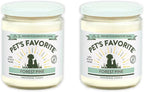 Pet's Favorite Scented Candles with a Cotton Wick, Clean Burning Pet Candles with a Natural Fiber Wick and 70 Hour Burn Time, Forest Pine Pack of 2